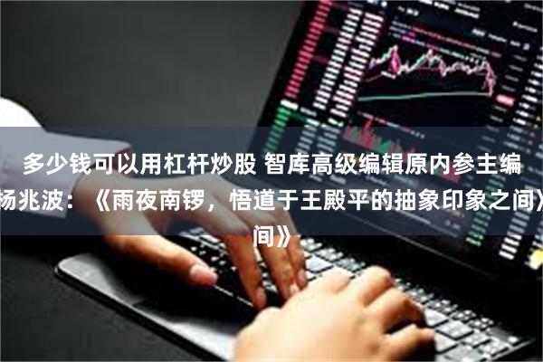 多少钱可以用杠杆炒股 智库高级编辑原内参主编杨兆波:《雨夜南锣,悟道于王殿平的抽象印象之间》