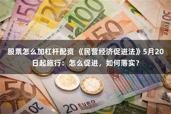 股票怎么加杠杆配资 《民营经济促进法》5月20日起施行：怎么促进，如何落实？