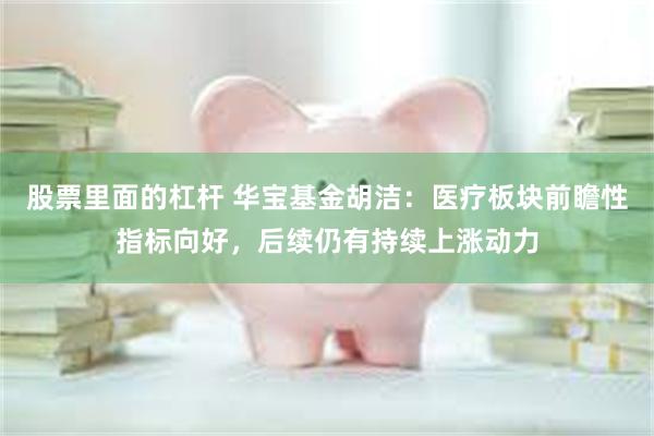 股票里面的杠杆 华宝基金胡洁：医疗板块前瞻性指标向好，后续仍有持续上涨动力