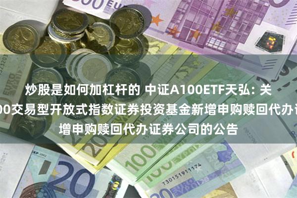 炒股是如何加杠杆的 中证A100ETF天弘: 关于天弘中证A100交易型开放式指数证券投资基金新增申购赎回代办证券公司的公告