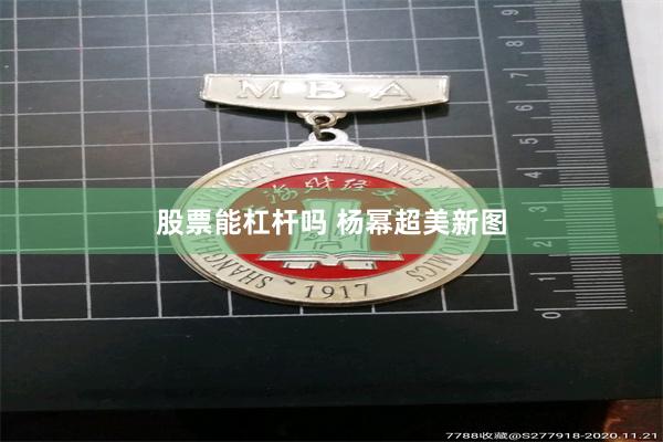 股票能杠杆吗 杨幂超美新图