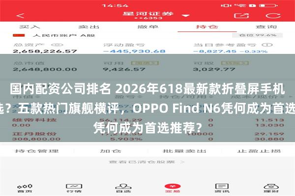 国内配资公司排名 2026年618最新款折叠屏手机怎么选？五款热门旗舰横评，OPPO Find N6凭何成为首选推荐？