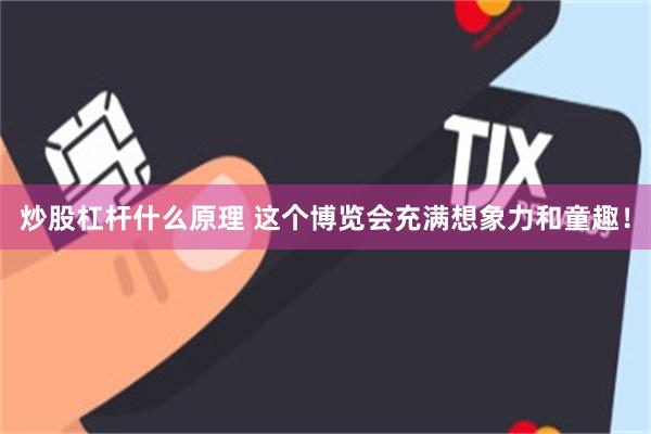 炒股杠杆什么原理 这个博览会充满想象力和童趣！