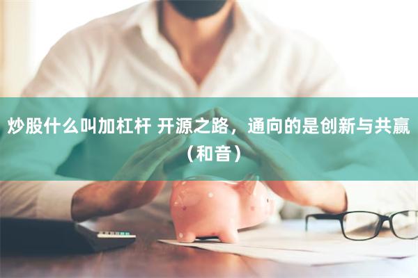 炒股什么叫加杠杆 开源之路，通向的是创新与共赢（和音）