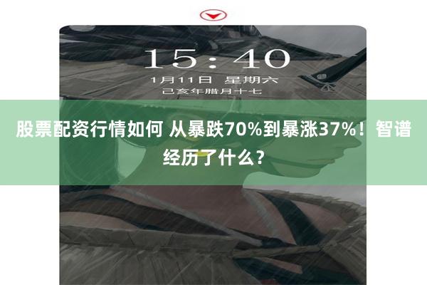 股票配资行情如何 从暴跌70%到暴涨37%！智谱经历了什么？
