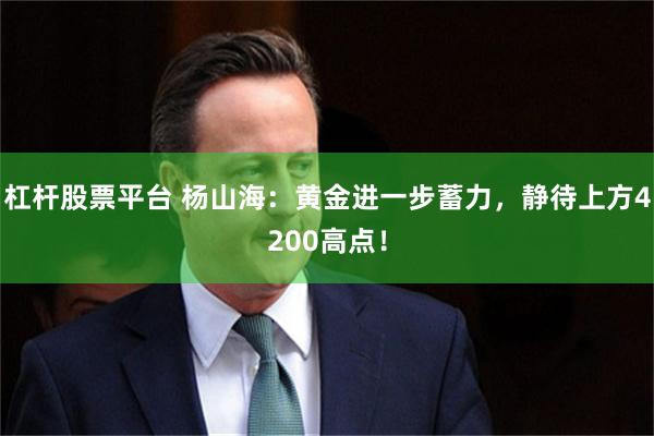 杠杆股票平台 杨山海：黄金进一步蓄力，静待上方4200高点！