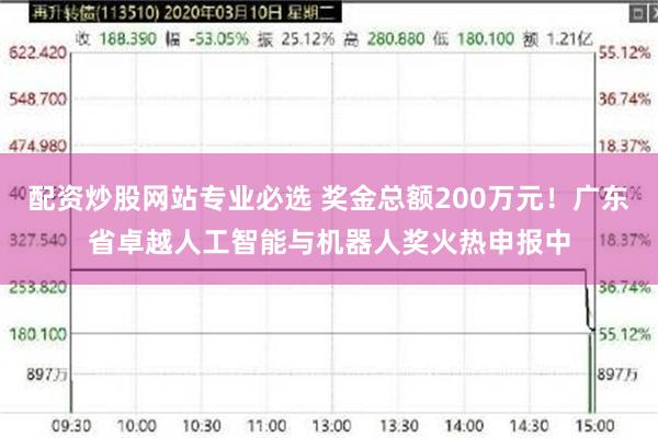 配资炒股网站专业必选 奖金总额200万元！广东省卓越人工智能与机器人奖火热申报中
