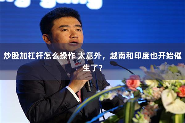 炒股加杠杆怎么操作 太意外，越南和印度也开始催生了？