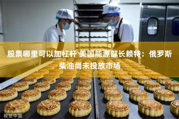 股票哪里可以加杠杆 美国能源部长赖特：俄罗斯柴油尚未投放市场